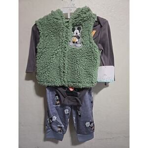 NEW Disney Baby Outfit 18 M Mickey Mouse 3 Piece Clothes